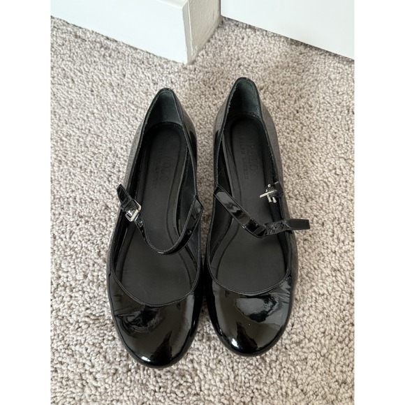 Polo Ralph Lauren Shoes - polo ralph lauren mary jane flats black Leather Size 38 7.5 Preppy Classic